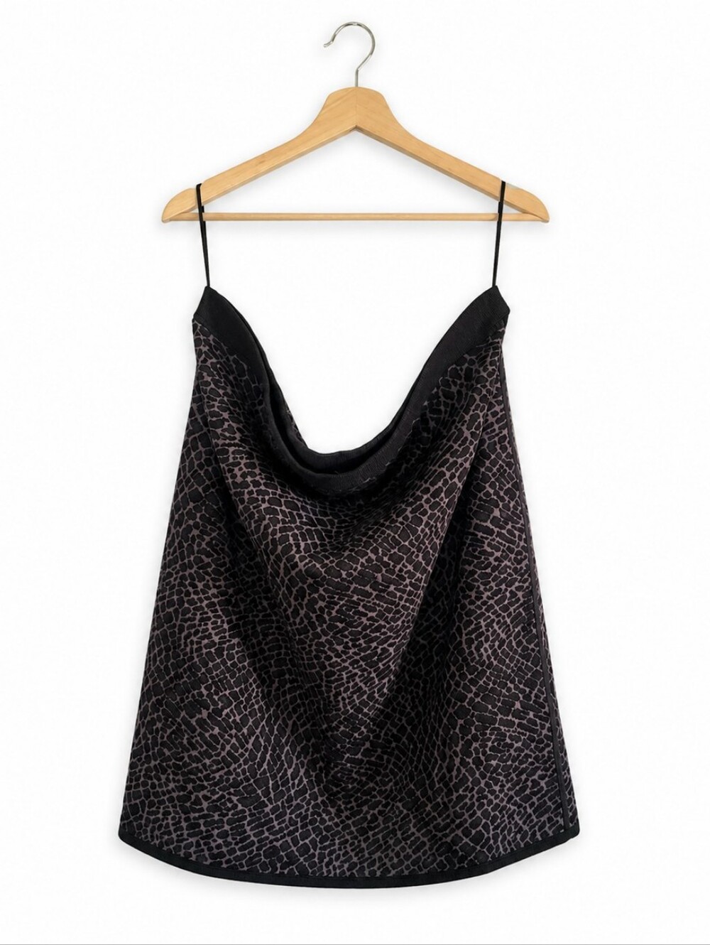 LAURA PLUS Black Gray Animal Print Knit Mini Skirt Sz 3X Modern Office Wear Fall